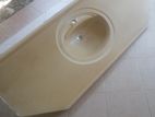 Wide table based wash basin for washroom