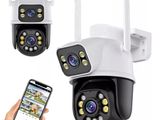 WiFi 6Mp PTZ Dual Lens CCTV Camera with Two Way Audio and Led Light