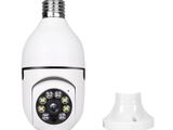 WiFi Bulb CCTV Camera PTZ 2MP LED Night Vision Light, Mic & Spicker