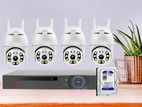 WiFi PTZ 4MP CCTV 4 Camera Pack with NVR, Hard Disk, Power Supply