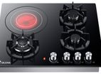 Wilsonic 3 Burner Gas 1 Infrared Electric Cooker Top