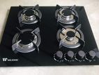 Wilsonic 4 Burner Tempered Glass Cooker Top