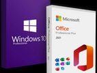 Windows 10 PRO MS OFFICE 2019-21 Keys Software Instal Computer Service
