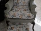 Wing Chair with Foot Stool
