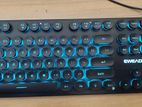 Wired USB Keyboard with Blue LED Backlight