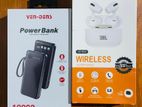 Wireless Earbuds with Power Bank Combo