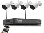 Wireless (Wi-FI) NVR 4 Channel CCTV Camera System Installation