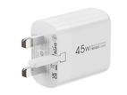 Wiwu Wi-U035 Ark 45w PD Fast Charger 3 Pin White(New)