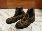 Women's Chunky Leopard Print Chelsea Boots