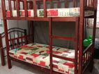 Wood Bunk Bed with Mattress