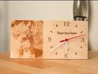 Wood Engraving Clock