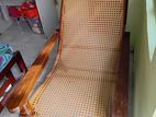 Wood High Back Arm Chair