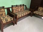 wood sofa set - 3 2 1