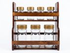 Wood Spice Rack- කුළු බඩු රාක්ක