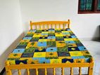 Wooden 6*4 Ft Double Bed And DL Mattresses