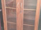 Wooden and Glass Cupboard with 2 Doors