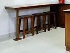Wooden Bar Stools Set