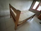 Wooden Bed with Spring Mettrass