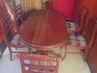 Wooden Dining Table with Chairs