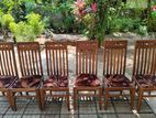 Wooden Dining Table Set with 6 Chairs