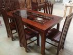 Wooden Dining Table with 6 Chairs -Wd67