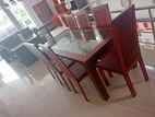 Wooden Dining Table with 8 Chair Set