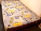 Wooden Double Bed with Mattress