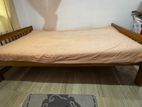 Wooden Double Bed with Mattress