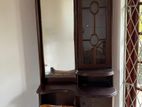 Wooden Dressing Table with Mirror Display Cabinet