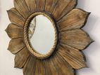Wooden Flower Mirror