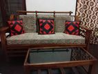 Wooden Full Sofa Set with A Table