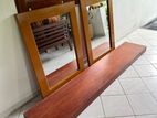 Wooden Mirrors and Dresser Top