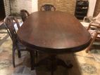 Wooden Oval Dining Table