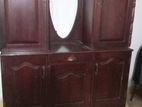 Wooden Showcase Cupboard with Mirror