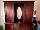 Wooden Livingroom Showcase Cupboard with Mirror