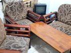 Wooden Sofa Set with Coffee Table