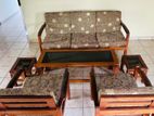 Wooden Sofa Set with Tea Table