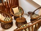 Wooden Sofa with Coffee Table