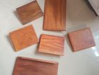 Wooden stained plant holders