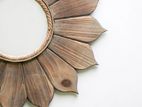 Wooden Sunflower Mirror