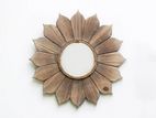 Wooden Sunflower Mirror