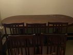 Wooden Table with 6 Chairs