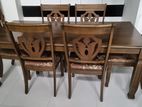 Wooden Table with 6 Chairs