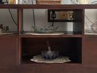 Wooden TV Stand / Media Console with Storage Drawers Open Shelving