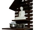 Wooden Wall Buddha Rack