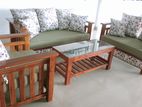 Wooden With Cushion Sofa Set