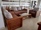 Wooden With Cushion Sofa Set