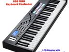 WORLDE P-61 Pro 61-Key USB MIDI Keyboard Controller LCD Display