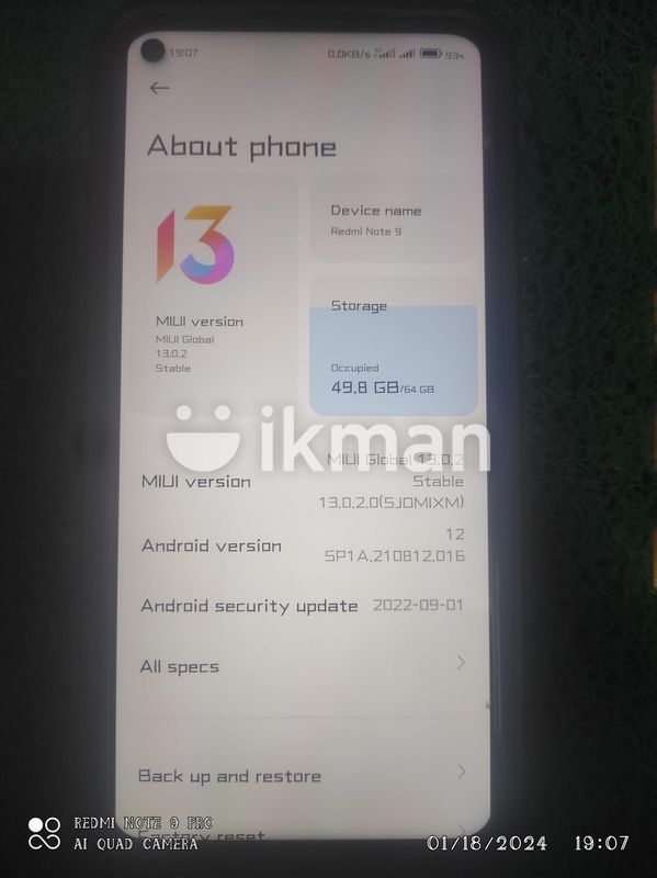 Xiaomi Redmi Note 9 64 Gb Gray