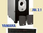 Yamaha Amp, Jbl Sub and speakers